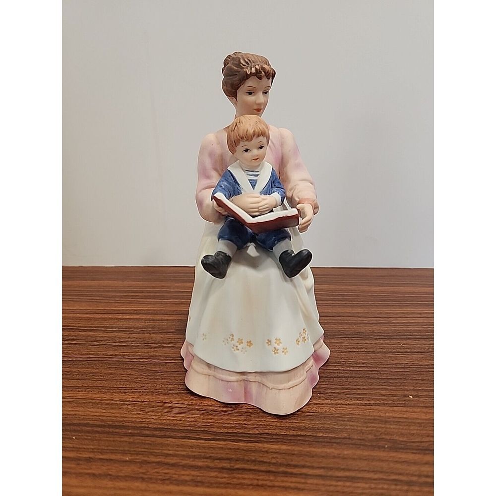 Home Interior #8858 Story‎ Time Mother Reading to Small Boy Child Figurine